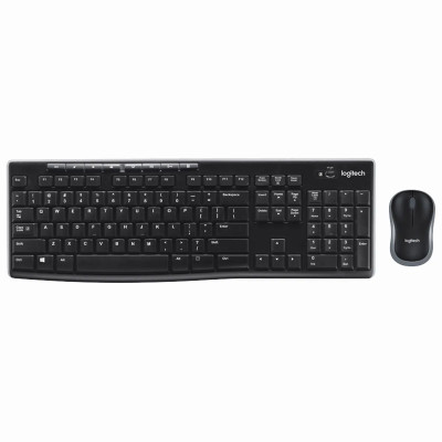 TECLADO-MOUSE COMBO LOGITECH MK270 NEGRO WIRELESS USB PLUG AND PLAY