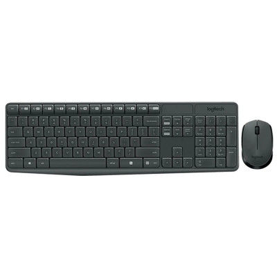 TECLADO-MOUSE COMBO LOGITECH MK235 NEGRO WIRELESS USB RESISTENTE A SALPICADURAS