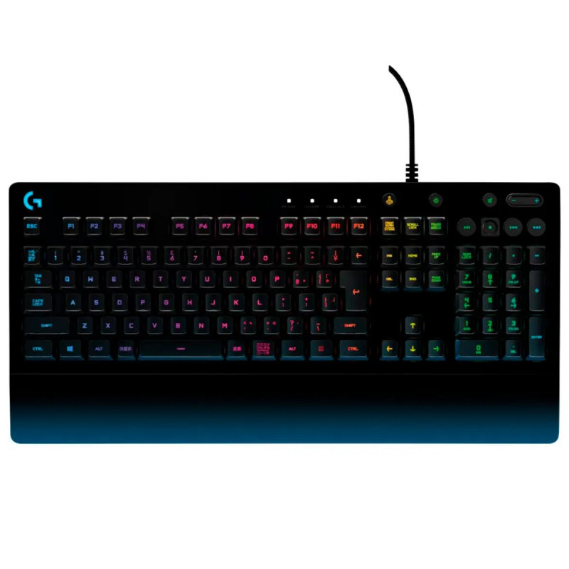 TECLADO LOGITECH GAMING G213 NEGRO RGB LIGHTSYNC USB RESISTENTE A SALPICADURAS