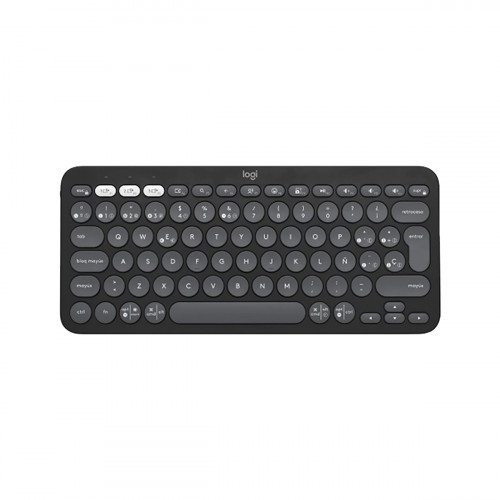 Teclado LOGITECH PEBBLE KEYS 2 K380S Bluetooh SP Negro