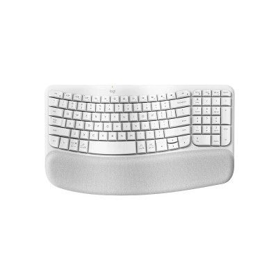 TECLADO LOGITECH ERGONOMICO WAVE KEYS CON REPOSAMANOS WIRELESS USB WHITE