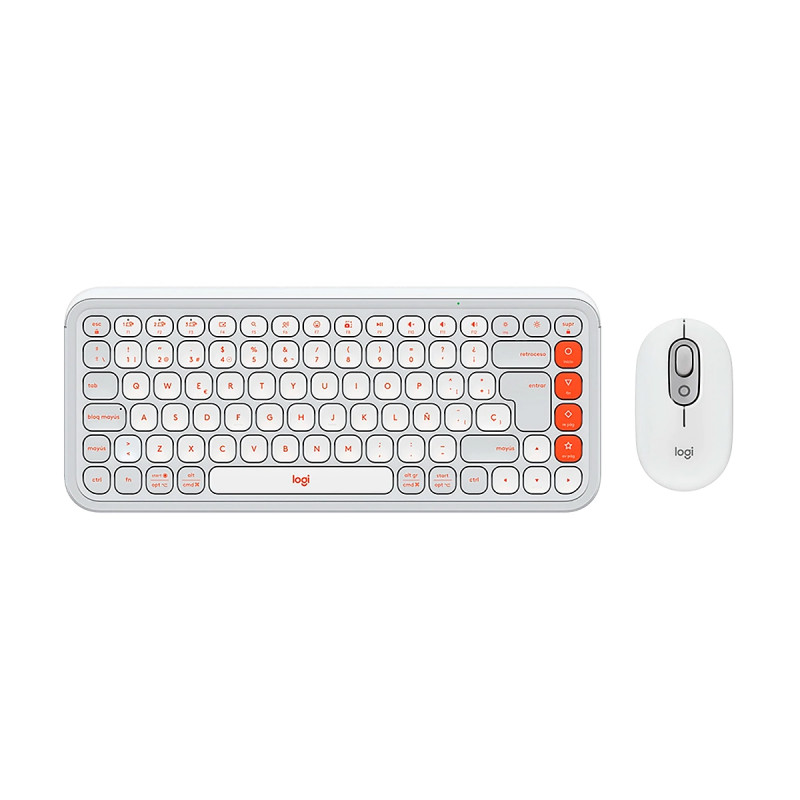 TECLADO LOGITECH BLUETOOH COMBO POP ICON INAL OFF WHITE