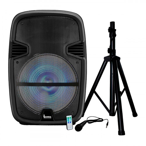 PARLANTE ENGLAND ES-EPIC RM15 15Inch App Smart Control MIC. CABLE PEDESTAL 75000W NEGRO