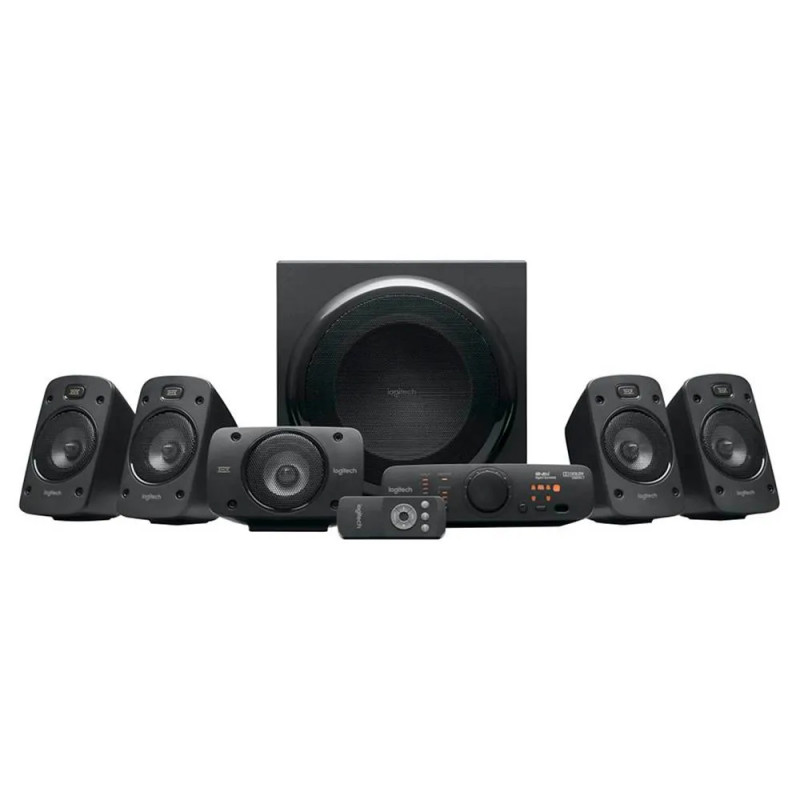 PARLANTE LOGITECH Z906 5.1 NEGRO SUBWOOFER SONIDO ENVOLVENTE THX 500RMS 3.5MM RCA DIGITAL