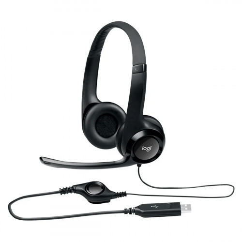 HEADSET LOGITECH H390 NEGRO USB PLUG AND PLAY SUPRESION RUIDO SONIDO ESTEREO