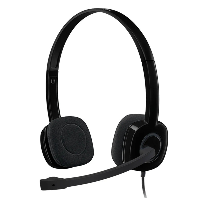 HEADSET LOGITECH H151 STEREO WIRED 1.8MTS COENXION 3.5MM NEGRO