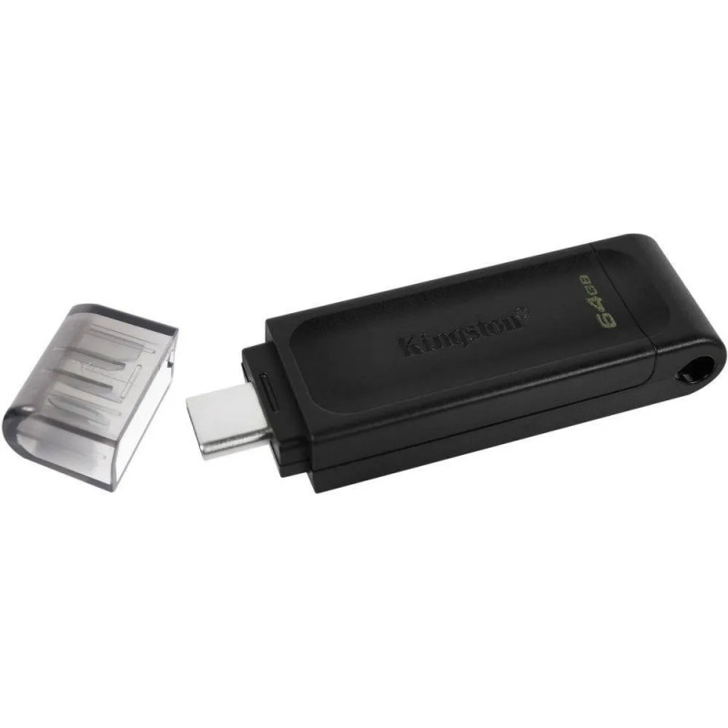 FLASH MEMORY KINGSTON DATATRAVELER 70 DT70 64GB USB-C NEGRO