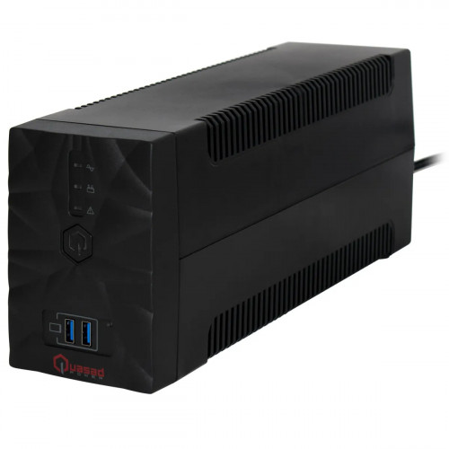 UPS QUASAD 1000VA 480W 8 OUTLETS 4UPS-4SURGE W-AVR I-359 LED-BUTTON