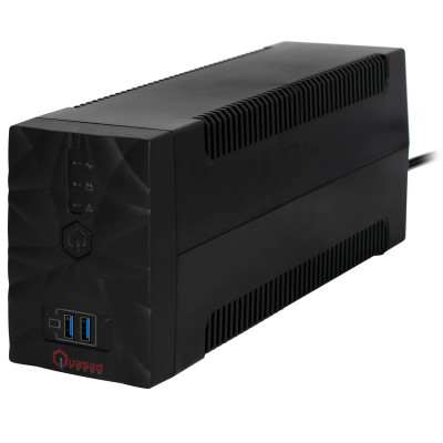 UPS QUASAD 1000VA 480W 8 OUTLETS 4UPS-4SURGE W-AVR I-359 LED-BUTTON