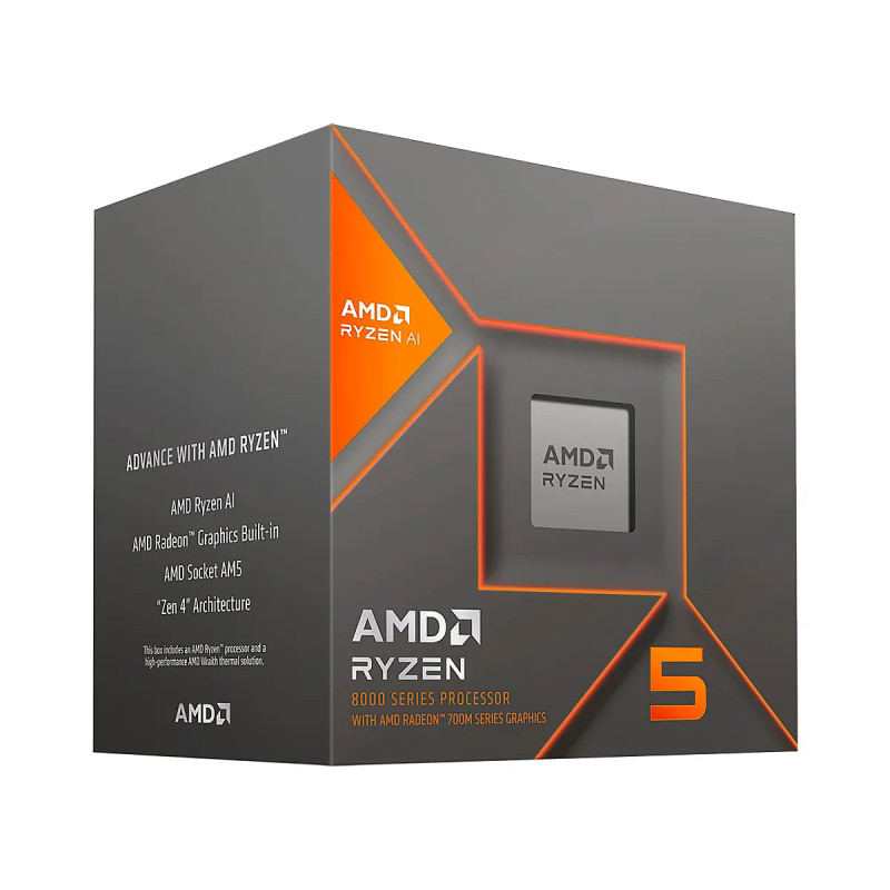 PROC. AMD RYZEN 5 8600G AM5 5.0GHZ  6CORE 12HILOS CACHE 22MB 65W WITHOUT THERMAL SOLUTION