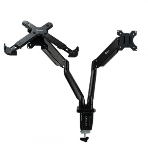 SOPORTE MONITOR QUASAD DOBLE BRAZO FOR ESCRT.  MON-17-32INCH CON BANDEJA NOT. 11-17INCH