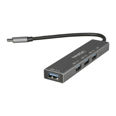 HUB GEN. TYPE C TO 4USB3.0 PLATEADO