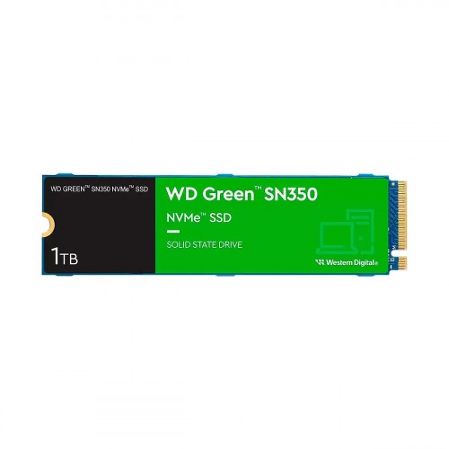 SSD WESTERN DIGITAL SN350 NVME 1TB GEN3X4 PCIE M.2 2280 1850MBS GREEN