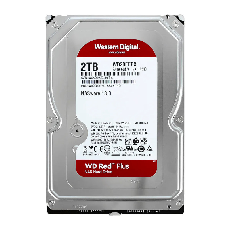 DISCO DURO 2TB INTELLI-POWER 24-7 5400RPM CACHE-512MB SATA 6.0GB S 3.5INC. ROJO PLUS NAS 3Y