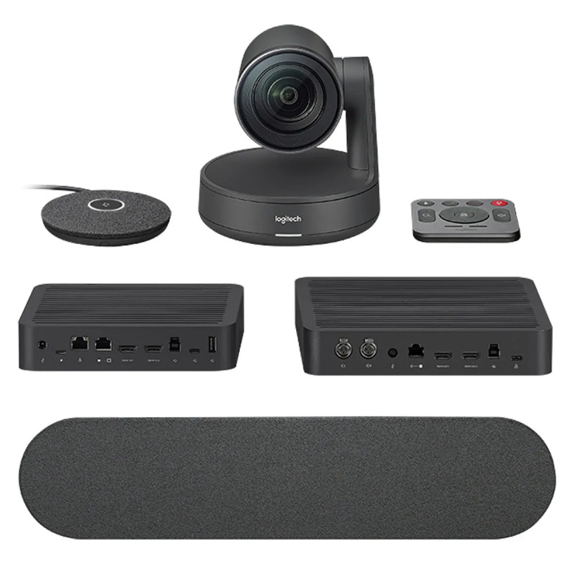 CONFERENCE-CAM LOGITECH RALLY PREMIUM 4K-ZOOM 15X-RIGHTSENSE-VISION 90 HASTA 14 PERSONAS