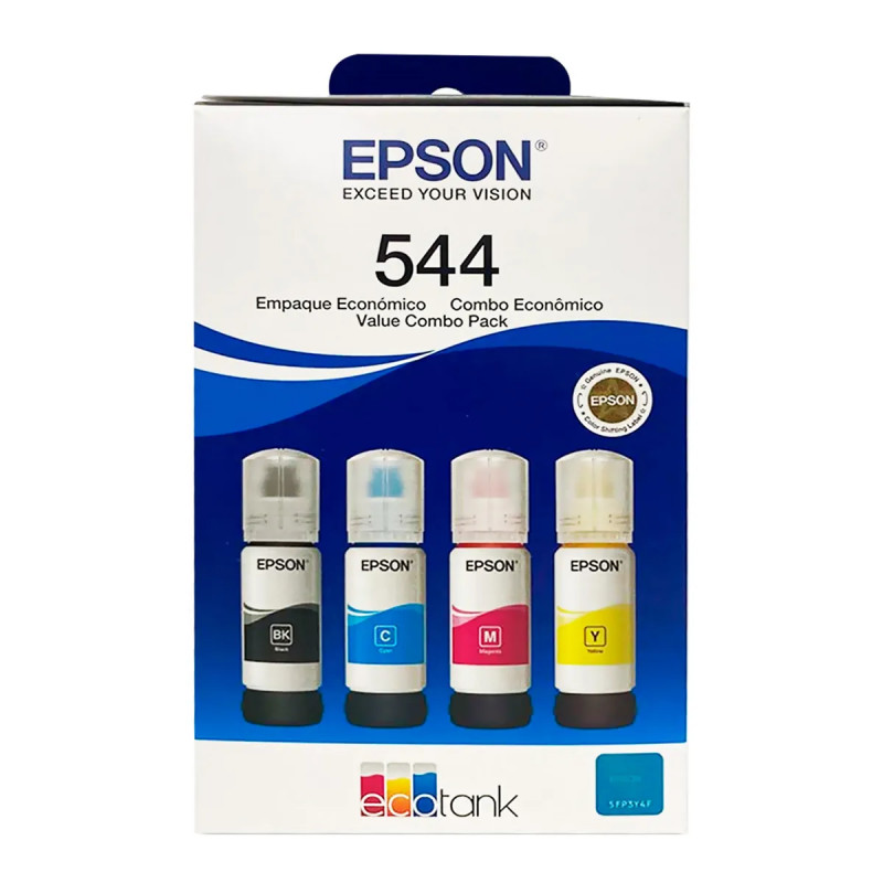 KIT BOTELLAS EPSON T544 4 COLORES BLACK-CYAN-MAGENTA-YELLOW