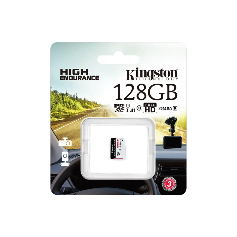 MICRO-SD KINGSTON SDXC 128GB ENDURANCE  95R/45W C10 A1 UHS-I CARD