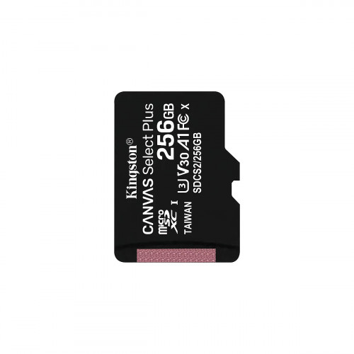 MICRO-SD  KINGSTON SDCS2 256GB CANVAS SELECT PLUS 100MBS C10 UHS-I U3 V30