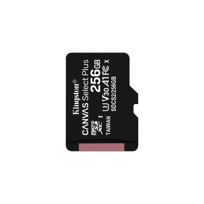 MICRO-SD  KINGSTON SDCS2 256GB CANVAS SELECT PLUS 100MBS C10 UHS-I U3 V30