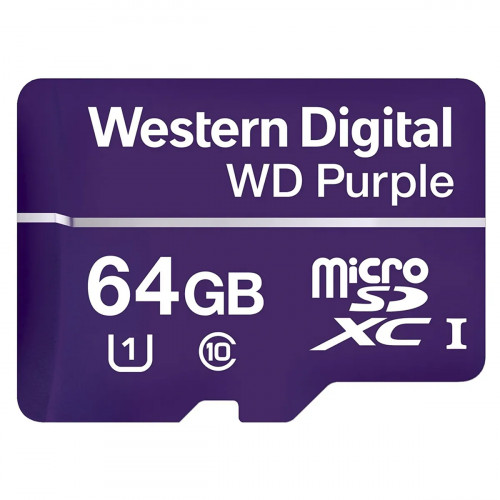 Memory Micro-SD Western Digital 64GB SC QD101 Clase 10 Purple