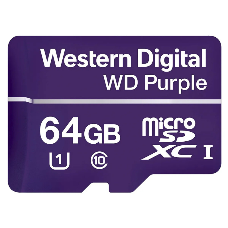 Memory Micro-SD Western Digital 64GB SC QD101 Clase 10 Purple