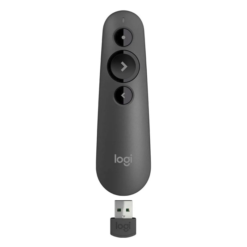 PUNTERO LOGITECH PROFESIONAL R500S LASER DOBLE CONECT. BT-USB NEGRO