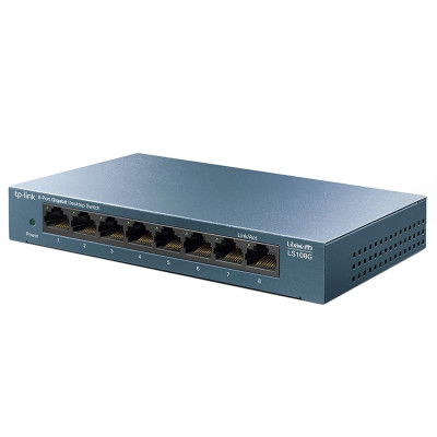 SWITCH GIGABIT ESCRITORIO 8-PORT 10-100-1000MBPS LS108G