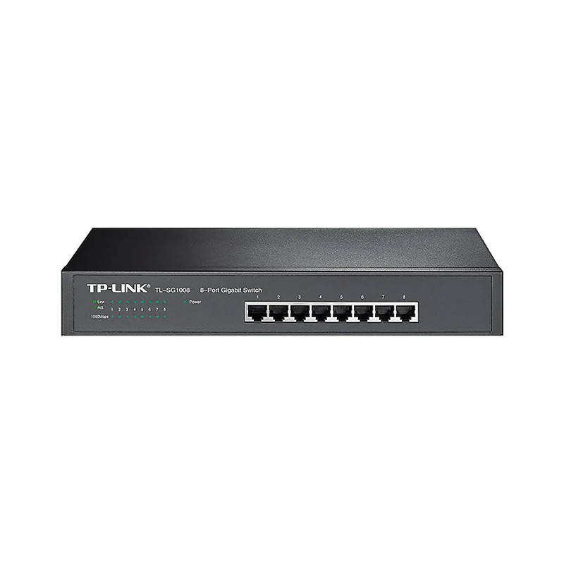 SWITCH CON BASE DE MONTAJE-DE MESA DE 8 PUERTOS 10-100-1000MBPS TL-SG1008