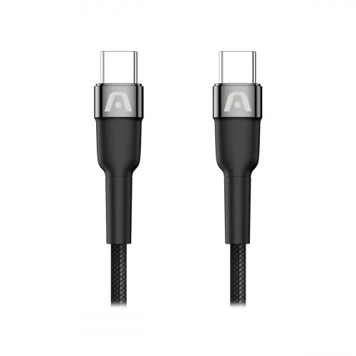 CABLE ARGOM CB-0049BK TYPE-C TO TYPE-C 100W NYLON BRAIDED DURA SPEED 1.8M BLACK