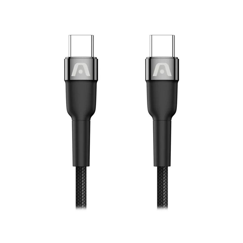 CABLE ARGOM CB-0049BK TYPE-C TO TYPE-C 100W NYLON BRAIDED DURA SPEED 1.8M BLACK