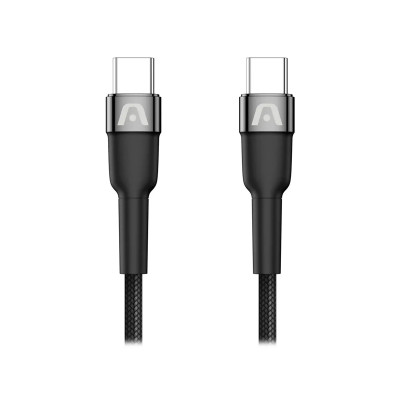 CABLE ARGOM CB-0049BK TYPE-C TO TYPE-C 100W NYLON BRAIDED DURA SPEED 1.8M BLACK
