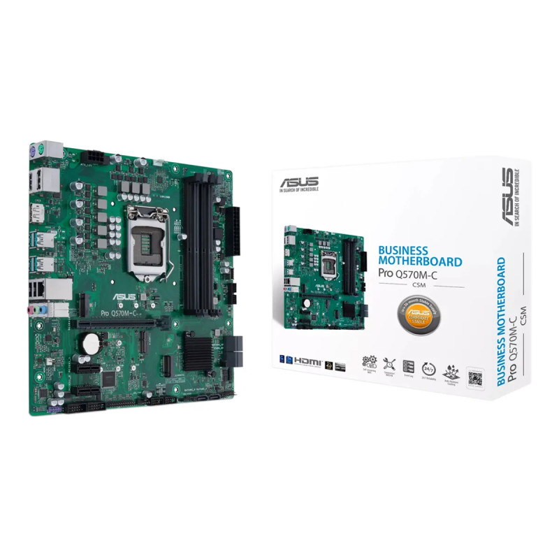 MBO ASUS PRO Q570M-C 10MA-11AVA. LGA1200 4DDR4 2DP HDMI 2M.2 6USB 2-PCIE3.0 MICRO-ATX