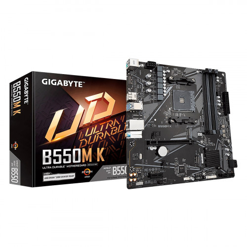 MBO GIGABYTE B550M-K AMD AM4 RYZEN 5000 4DDR4-3200 M.2DP HDMI PCIE4.0 MICROATX