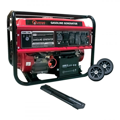 GENERADOR ELECTRICO QUASAD BS-7500E Gasalina Rated Output 6.0kw Max. Out. 6.5kw 100-220V
