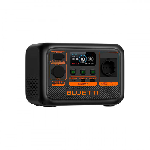 Portable Power Station BLUETTI AC2P AC2P 230.4Wh 300W 1USB-C-100W  2USB-A-5V-2.4A 2AC-OUTPUT