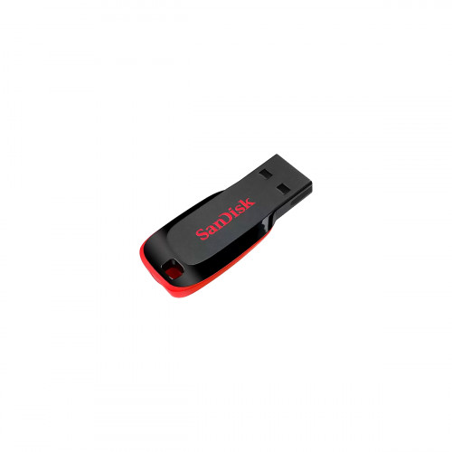 FLASH MEMORY SANDISK 64GB Cruzer Blade USB-A 2.0 Black-Red