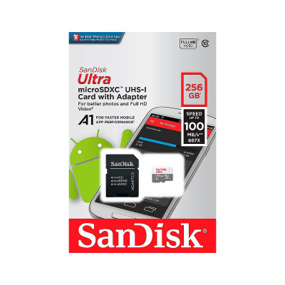 Memory Sandisk Ultra microSDHC-microSDXC UHS-I 256GB 100MB-s