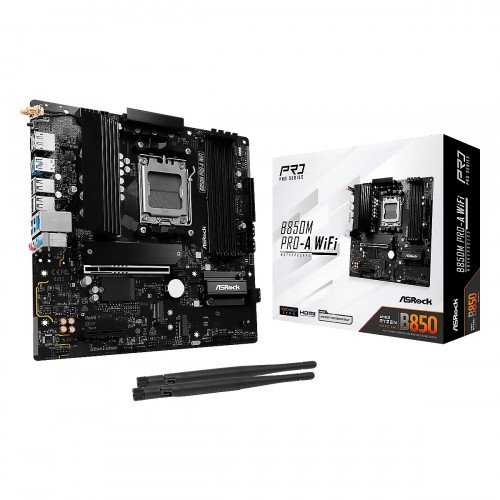 MBO ASROCK B850M Pro-A WiFi AM5 2DDR5 HDMI DP USB3.2 4M.2 PCIe5.0 Micro-ATX