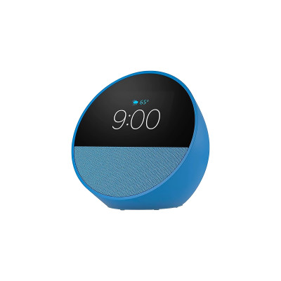 PARLANTE AMAZON ECHO SPOT SMART ALARM CLOCK WITH VIBRANT SOUND AND ALEXA OCEAN BLUE