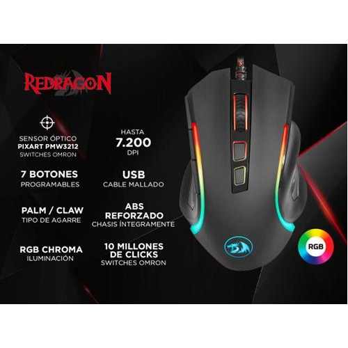 MOUSE GAMER  GRIFFIN M607 REDRAGON