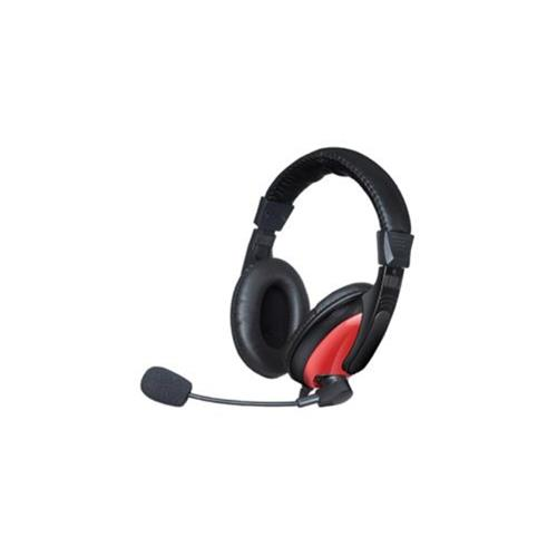 AUDIFONO + MICROFONO XTRATECH ON EAR  XT-HS188 CONECTOR 3.5mm NEGRO - ROJO  2