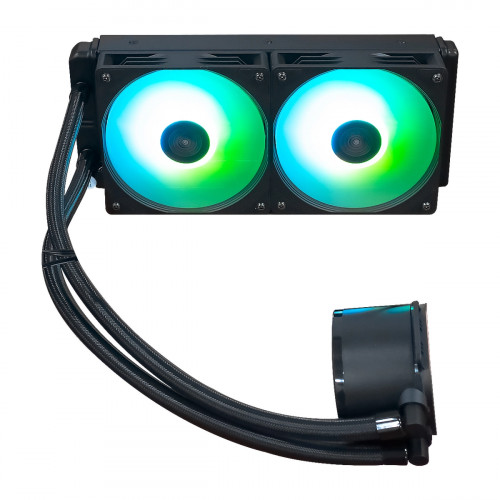 VENTILADOR QUASAD QL Series QL-420 RGB 2X120mm LED Single Pack - Black