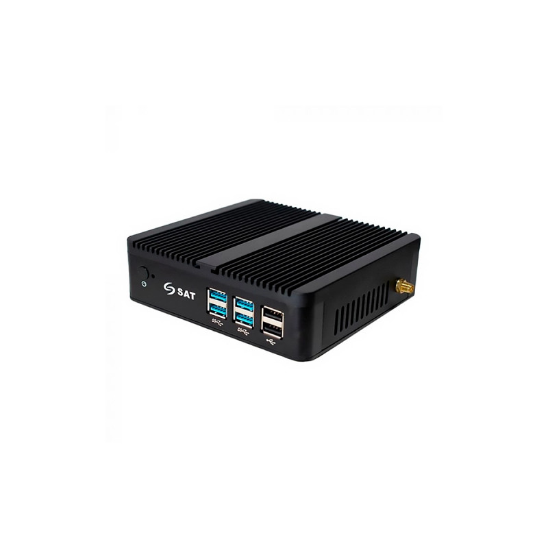 MINI PC SAT Z4125 4GB-DDR3 128GB-SSD Wifi HDMI VGA LAN 8-USB Black