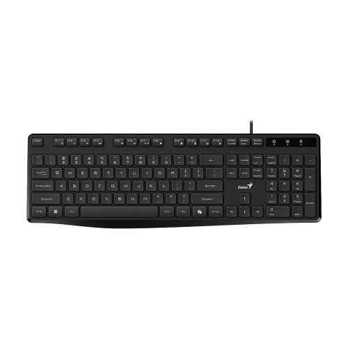 TECLADO GENIUS KB-117S Wired AI Copilot Silent USB Plug and Play Multimedia Black