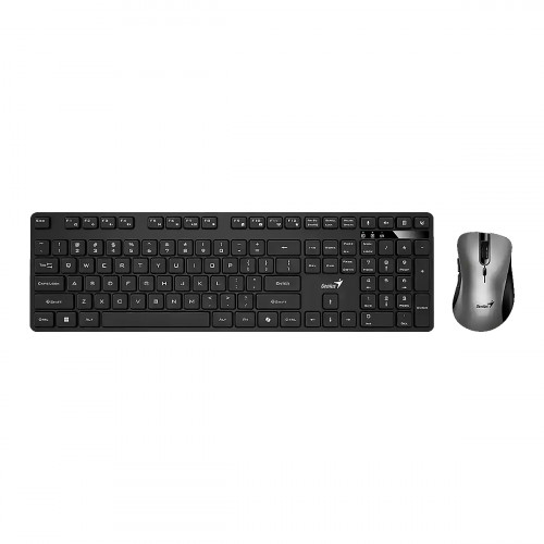 TECLADO - MOUSE GENIUS KM-8216S  AI Copilot  OPT. WIRELESS SILENCE USB 2.4Hz Black SP