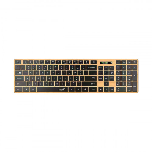 TECLADO GENIUS SlimStar 7250BT Wireless AI BT Pine Wood