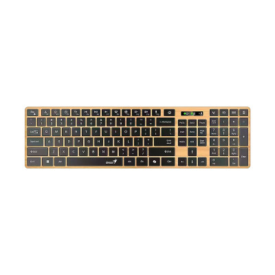 TECLADO GENIUS SlimStar 7250BT Wireless AI BT Pine Wood
