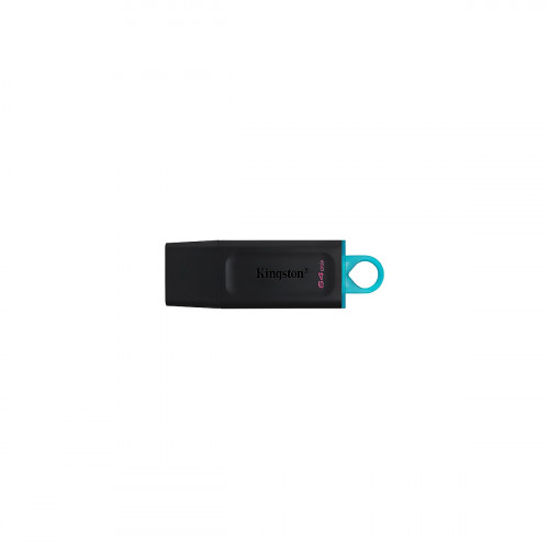 FLASH MEMORY KINGSTON 64GB DATA TRAVELER EXODIA TAPA  LLAVERO USB 3.2 BLACK