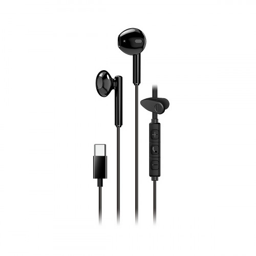 AUDIFONO CON MICROFONO GENIUS HS-M366 IN-EAR USB-C 360 Rotating Cllip Black