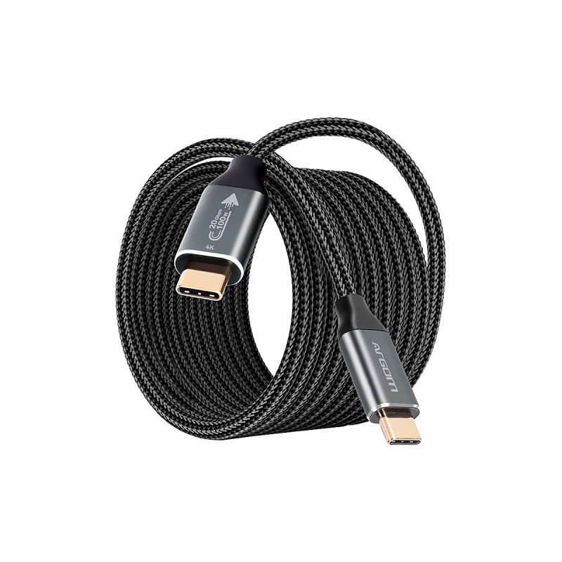 CABLE ARGOM PD USB-C TO USB-C 100W FAST CHARGE - SYNC DURA MAX 1.8MT Black